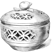 Fig. 111.—Raku Bowl; Green and Gold.  (A. A. Vantine & Co.)