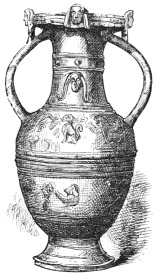 Fig. 197.—Ancient Etruscan Vase. Height, 21 in. (J.J. Dixwell Coll., Boston Museum of Fine Arts.)