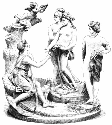 Fig. 226.—Old Sèvres Biscuit. Judgment of Paris. (August Belmont Coll.)