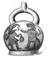 Fig. 377—Peruvian Water-vessel. (Smithsonian Institution, 7242.)