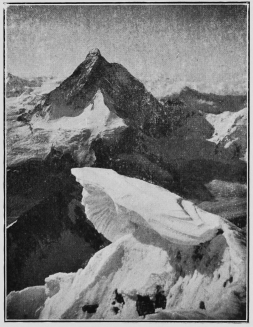 Cornice on the summit of the Dent Blanche. By Mr. Leonard Rawlence.  To face p. 156.