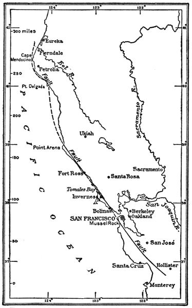 Fig. 47. Map of Western Coast of California Showing Position of San Francisco