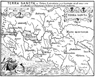 THE HOLY LAND, FROM THE ATLAS OF ORTELIUS, c. 1591.