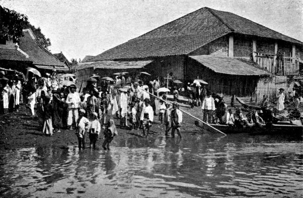 The West monsoon has set in, flooding the town.