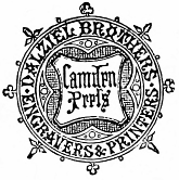 Camden Press DALZIEL BROTHERS  ENGRAVERS & PRINTERS