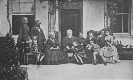 VICTOR HUGO, HIS FAMILY, AND JULIETTE DROUET AT HAUTEVILLE HOUSE.