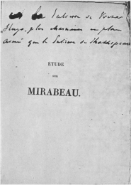 A DEDICATION BY VICTOR HUGO TO JULIETTE DROUET. The writing reads thus: “A la Juliette de Victor Hugo, plus charmante et plus aimée que la Juliette de Shakespeare.” The original belongs to M. Louis Barthou.