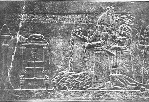 Ashur-bani-pal pouring out a libation