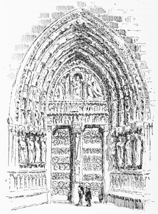 NOTRE DAME: PORTAL OF ST. ANNE.