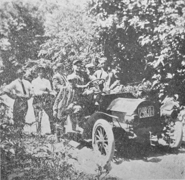 (2) Members of the Kickapoo Club at Spring Bay, Illinois, July 6, 1913.