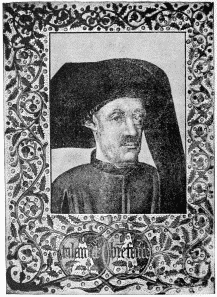 PRINCE HENRY OF PORTUGAL.  (From an Engraving of the Miniature in the MS. of “The Discovery of Guinea,” 1448.)