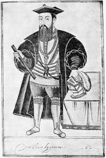 VASCO DA GAMA. (From the Sloane MS. 197, folio 18.)