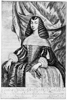 CATHERINE OF BRAGANZA.  (From an Engraving by Faithorne.)