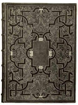 BOOKBINDING IN BLUE LEVANT MOROCCO, WITH INLAY AND GOLD TOOLING. BY ZAEHNSDORF