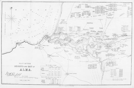 PLAN OF THE HEIGHTS and BAY of ALMA.