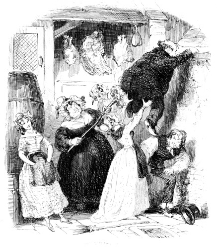 Escape of the Mayor of Bristol.  “His worship, seeing me, said, ‘For God’s sake, young man, assist me up.’ I stooped down & helped his worship up, the female servants assisting him behind.”