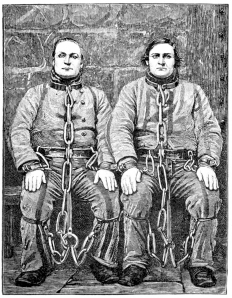 CONVICTS IN A RUSSIAN PRISON.  (From a Photograph.)