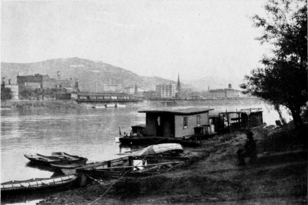 The Ohio River at Wheeling, West Virginia. Mr. Howells’s father worked in Wheeling before he moved across the river to Martin’s Ferry