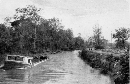 The now abandoned canal at Dayton as it appears on the borders of the city.