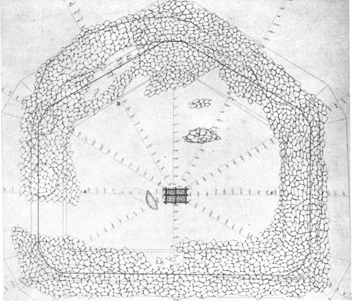 The rock-ring of Fort Sumter’s foundation as it looked 4 years after operations were begun. Courtesy National Archives.