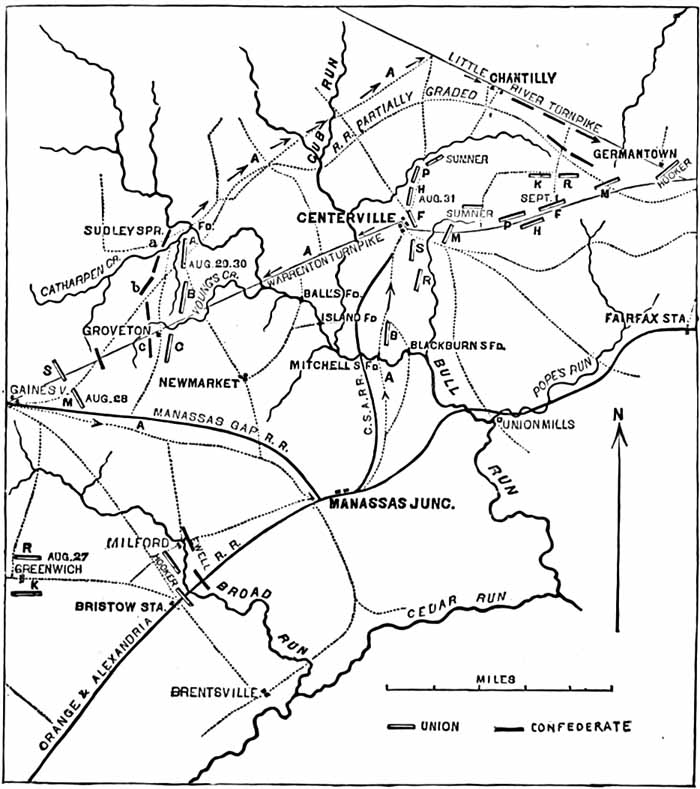 MAP OF SECOND BATTLE OF BULL RUN