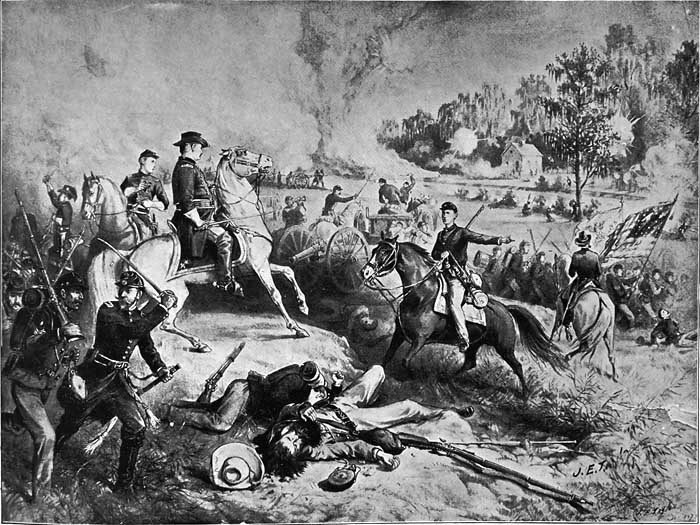 BRIGADIER-GENERAL WILLIAM DWIGHT COMMANDING AT THE BATTLE OF VERMILION BAYOU, LA.