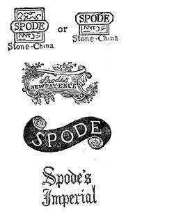 Variations on SPODE Stone-China marks