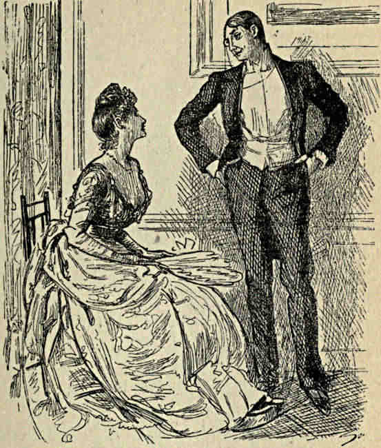 Gentleman and lady talking