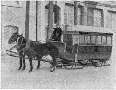 Sleigh used in winter—Horse car period