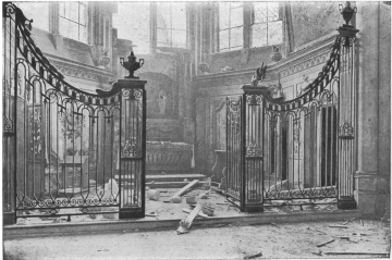 CHAPEL OF ST. JOHN THE BAPTIST DAMAGED BY SHELL  (left-hand side of Apse).