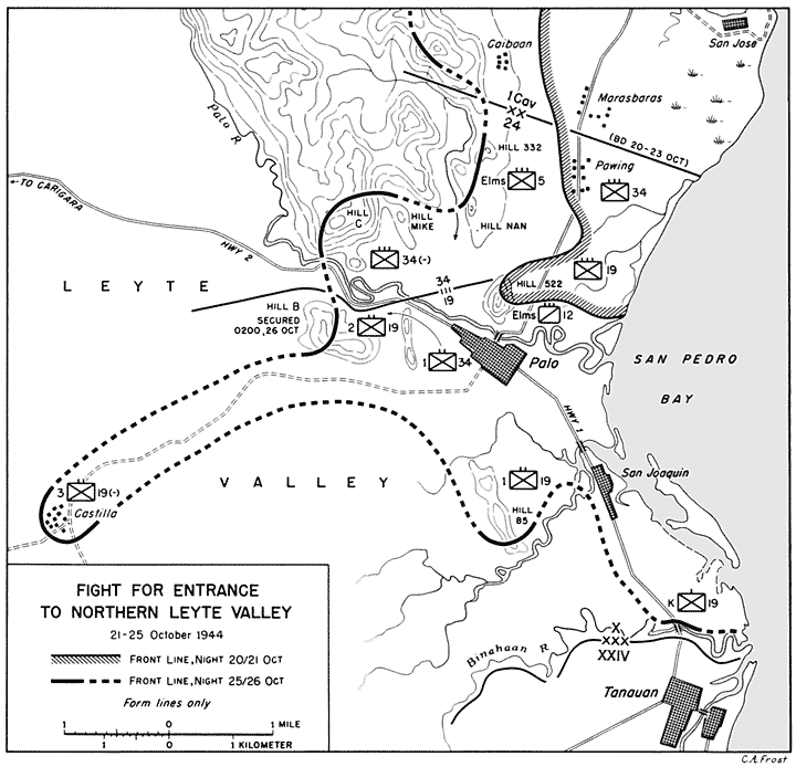 FIGHT FOR ENTRANCE TO NORTHERN LEYTE VALLEY