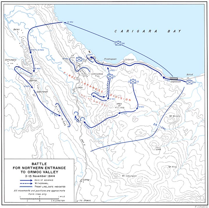 BATTLE FOR NORTHERN ENTRANCE TO ORMOC VALLEY