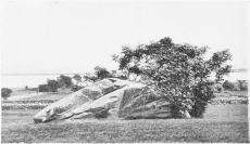 Copyright, 1893, by A. S. Burbank.  PULPIT ROCK, CLARKE’S ISLAND.