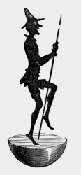 silhouette of magic figure