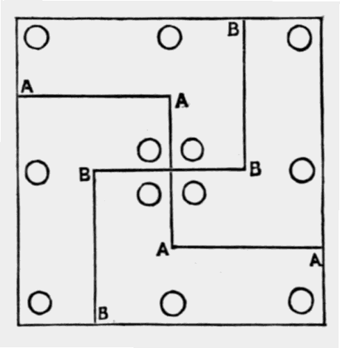 plan of Square and Circle Puzzle after cutting