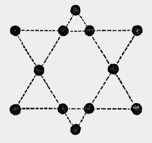 twelve dots arranged as a six-pointed star