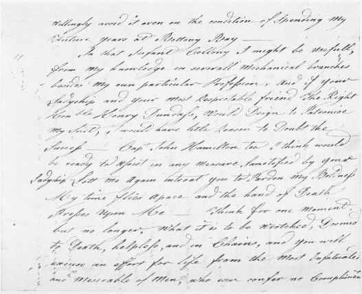 Facsimile of Deacon Brodie’s Letter to the Duchess of Buccleuch.  (From the original in Dr. David Laing’s collection of MSS. in the Edinburgh University Library.)