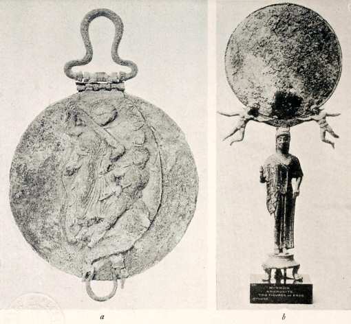 Illustration: (a) Bronze Box Mirror—British Museum.             (b) Bronze Stand Mirror—British Museum.