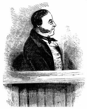 [Image not available: drawing of Palmer in the dock]