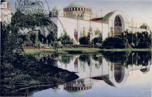 Western Façade, Palace of Education, Looking across Fine Arts Lagoon.