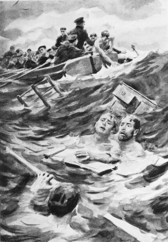 Image unavailable: [To face p. 180.   “GOOD SWIMMERS WERE HELPING THOSE WHO COULD NOT SWIM” (p. 176).