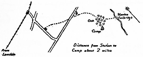 handwritten map with pathe, railways, roads, etc.