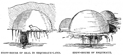 Image unavailable: SNOW-HOUSE OF SEAL IN ESQUIMAUX-LAND. SNOW-HOUSE OF ESQUIMAUX.