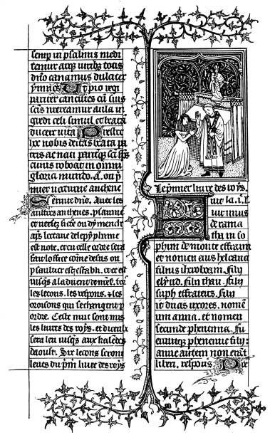 Image unavailable: Page from one of the Harleian Manuscripts.  British Museum.  French, Early 15th Century.