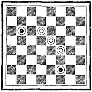 Checkerboard showing the layout described