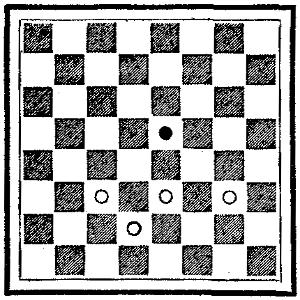 Checkerboard showing the layout described