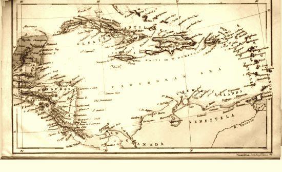 Map of Caribbean