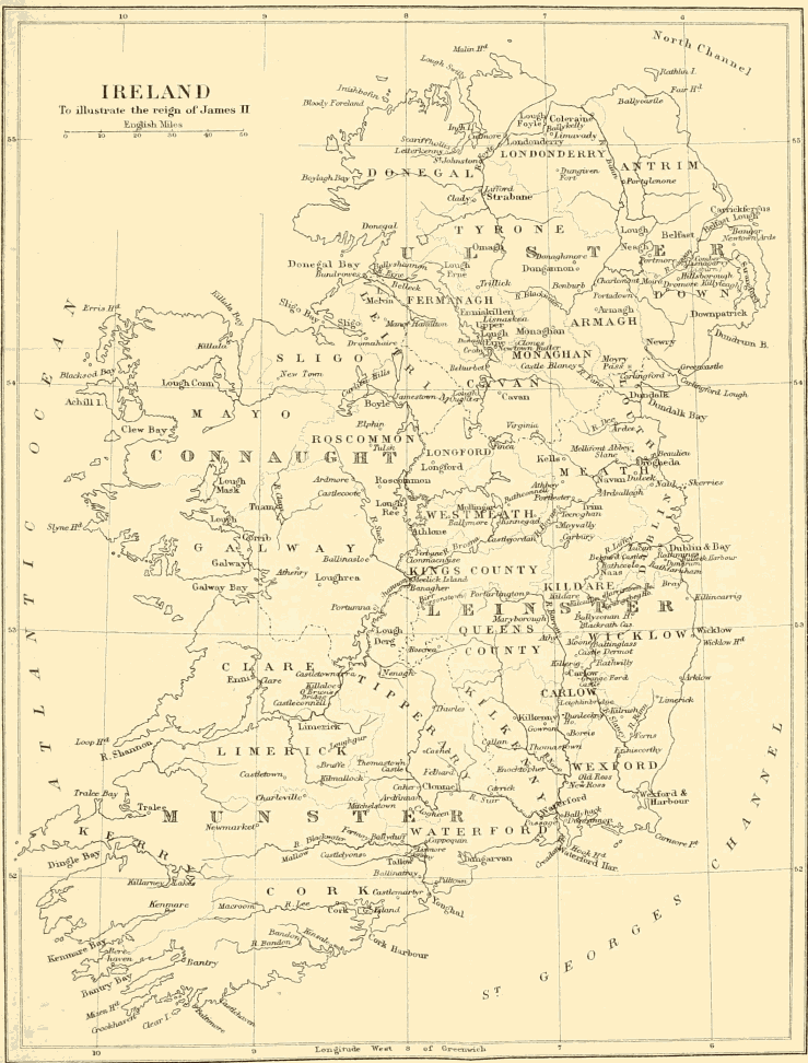 IRELAND To illustrate the reign of James II.