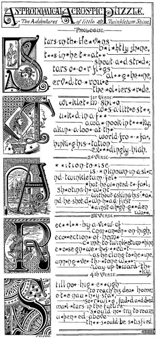 ASTRONOMICAL ACROSTIC PUZZLE.