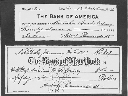 Photographs of checks